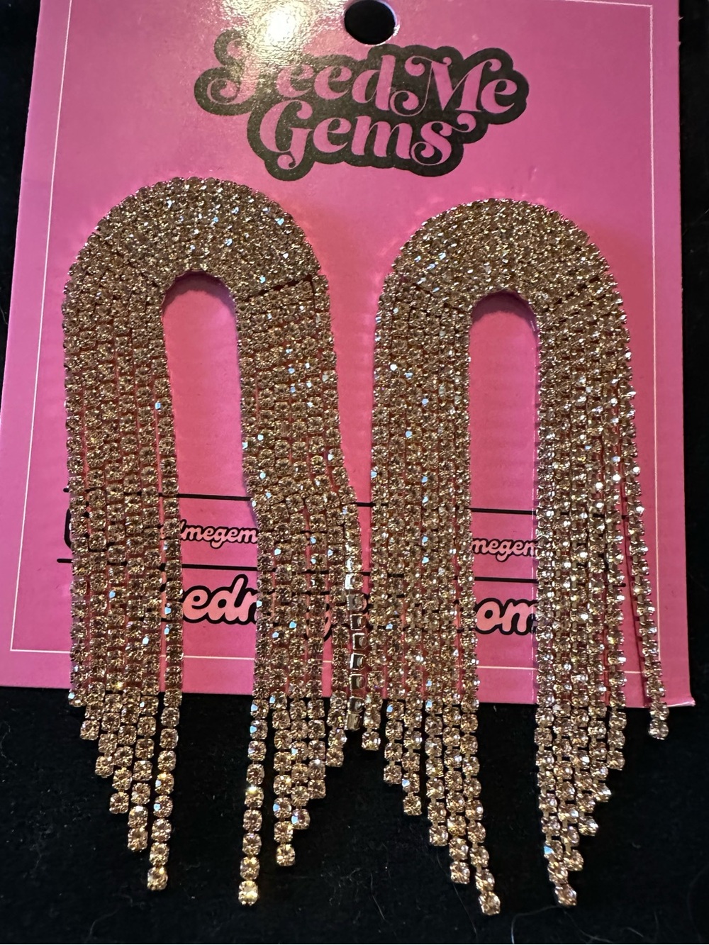 NEW Feed Me Gems Champagne Rainbow Earrings